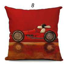Load image into Gallery viewer, Dogs Driving Vintage Cars Pillow Covers (17 Options) - 18 x 18