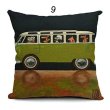 Load image into Gallery viewer, Dogs Driving Vintage Cars Pillow Covers (17 Options) - 18 x 18