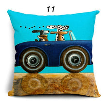 Load image into Gallery viewer, Dogs Driving Vintage Cars Pillow Covers (17 Options) - 18 x 18
