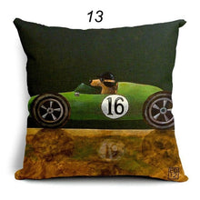 Load image into Gallery viewer, Dogs Driving Vintage Cars Pillow Covers (17 Options) - 18 x 18