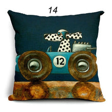 Load image into Gallery viewer, Dogs Driving Vintage Cars Pillow Covers (17 Options) - 18 x 18