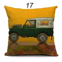 Load image into Gallery viewer, Dogs Driving Vintage Cars Pillow Covers (17 Options) - 18 x 18