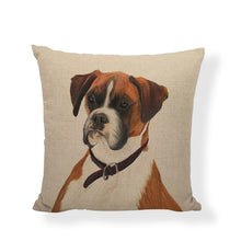 Load image into Gallery viewer, Cute Boxer Gaming Chair Cushion Cover Lovely Dogs Childlike Painted Home Decorative Holiday Gift Black Letters Throw Pillow Case