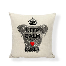 Load image into Gallery viewer, Cute Boxer Gaming Chair Cushion Cover Lovely Dogs Childlike Painted Home Decorative Holiday Gift Black Letters Throw Pillow Case