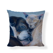 Load image into Gallery viewer, Cute Boxer Gaming Chair Cushion Cover Lovely Dogs Childlike Painted Home Decorative Holiday Gift Black Letters Throw Pillow Case