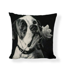 Load image into Gallery viewer, Cute Boxer Gaming Chair Cushion Cover Lovely Dogs Childlike Painted Home Decorative Holiday Gift Black Letters Throw Pillow Case